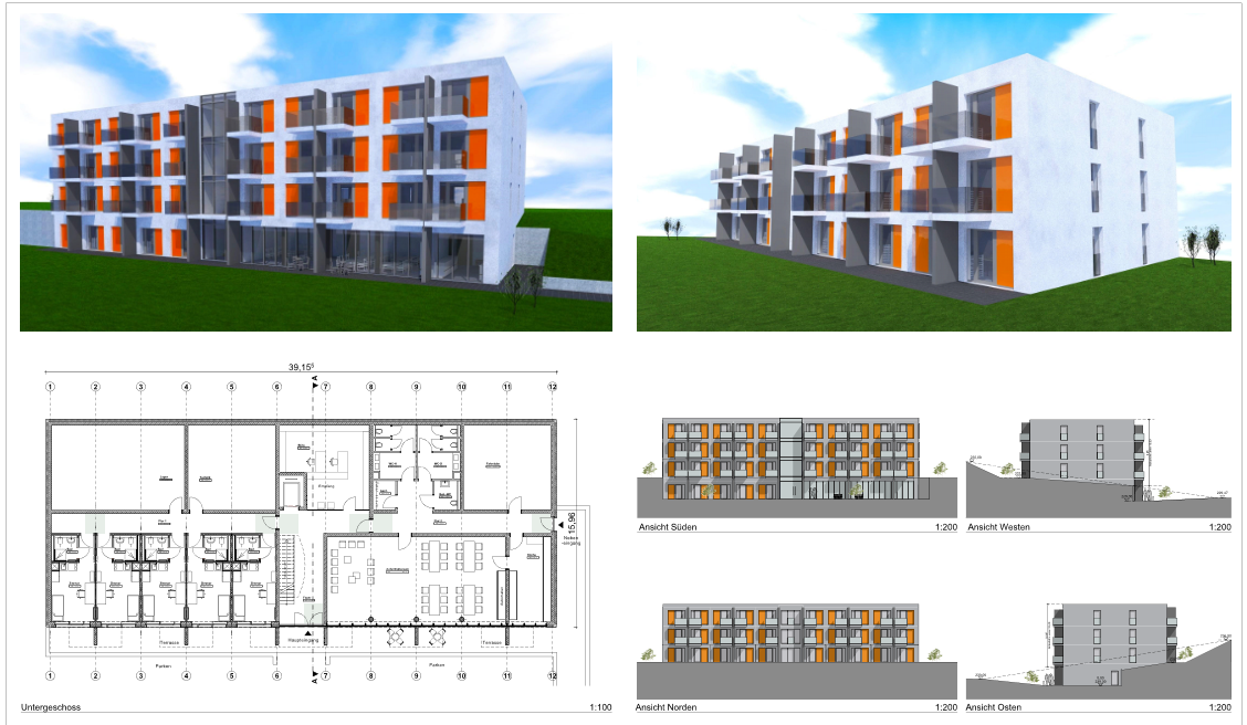 Design and elevations for assisted living in Möckmühl